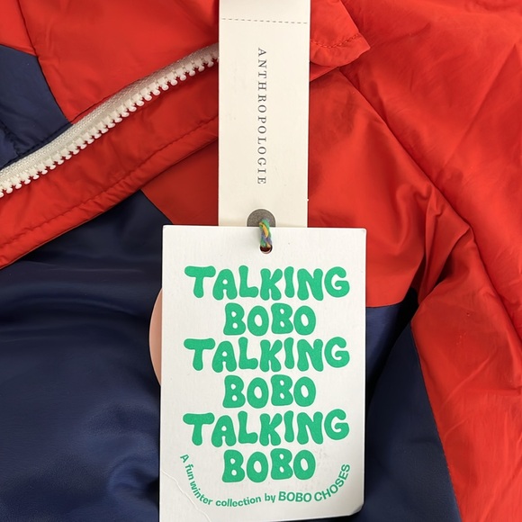 Anthropologie NWT BOBO CHOSES Colorblocked Retro Puffer Jacket/Vest size S. - Picture 8 of 10